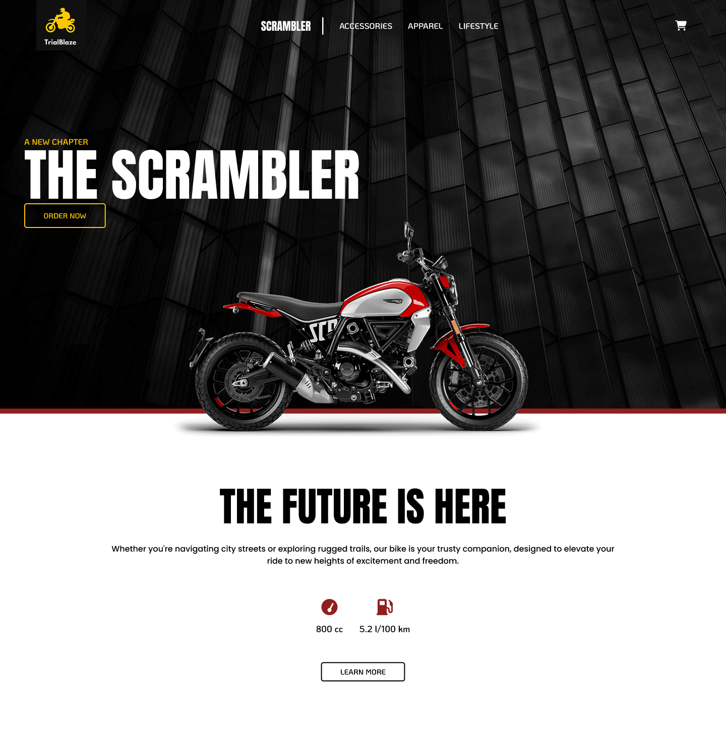 TrialBlaze - E-commerce Homepage UI