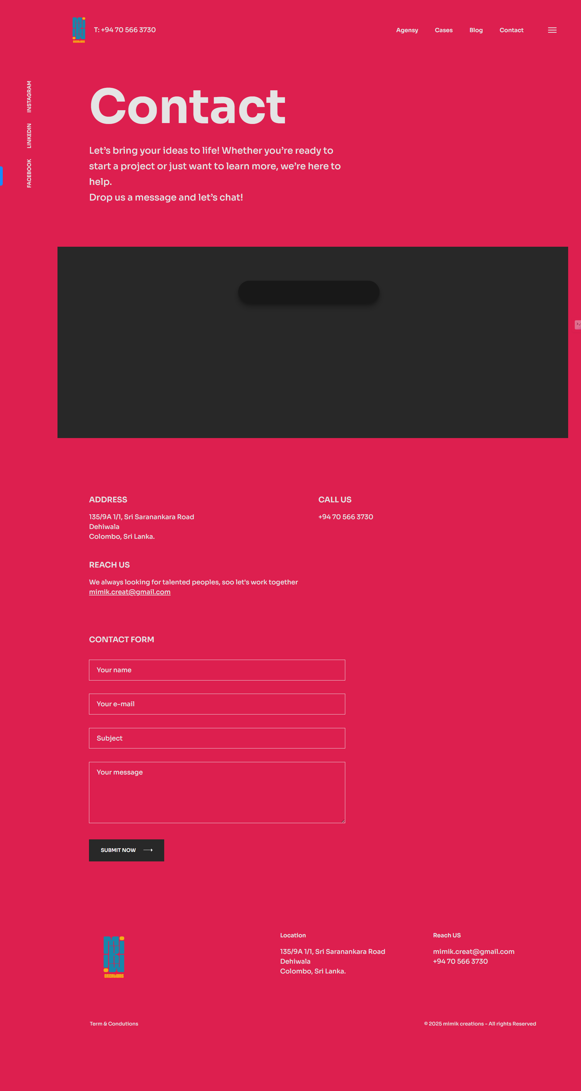 Mimik Creations Website Screenshot 3